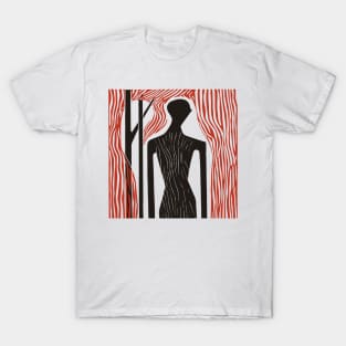 Abstract Lino Cut T-Shirt